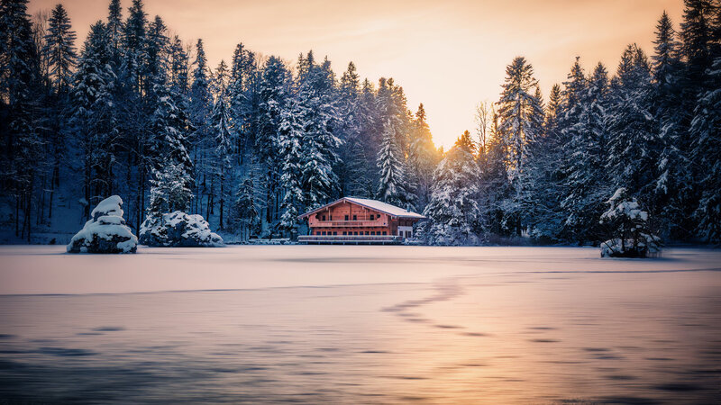 Winterlicher See