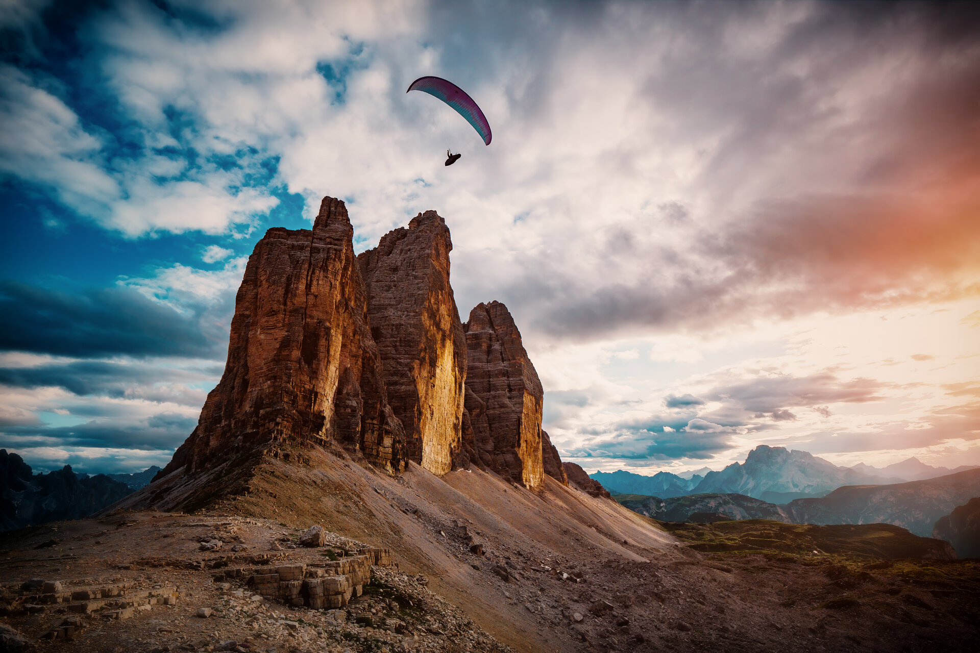 Drei Zinnen vom Paternsattel