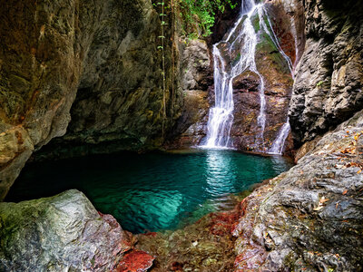 Blue Dragonflies Waterfall: into the blue