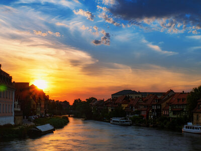 Lower Bridge: Sunset at the Regnitz