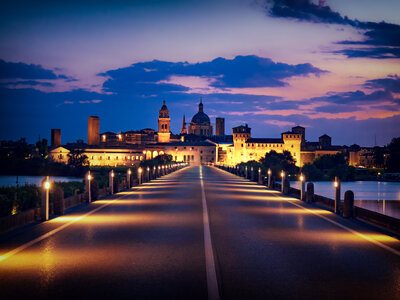Panorama Mantova: Gute Nacht Mantua
