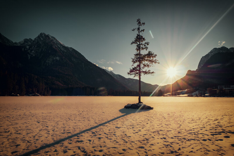 warmer Sonnenuntergang