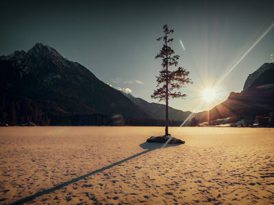 warmer Sonnenuntergang