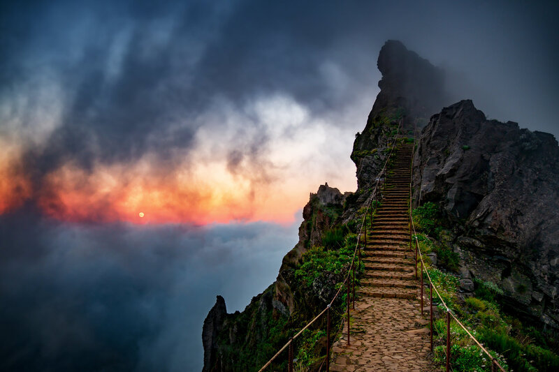 Mondaufgang am Stairway to Heaven