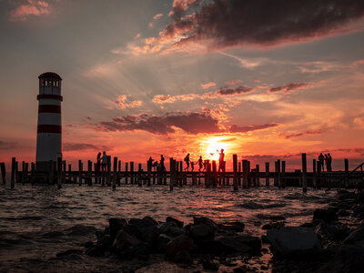 Sunset Bar Podersdorf: Sonnenuntergang am See
