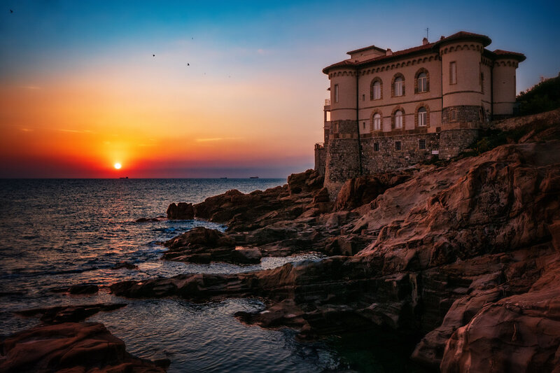 Sunset am Castello del Boccale