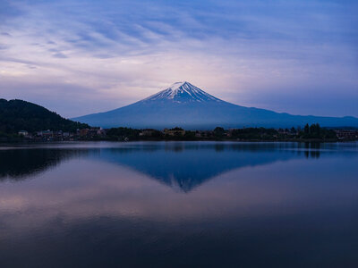 Lake Fuji Mountain view: Sonnenaufgang Frühjahr
